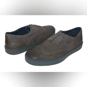 Cole Haan Bergen Wingtip 9.5 US Men's Dark Gull Gray Leather Comfort Oxford Shoe